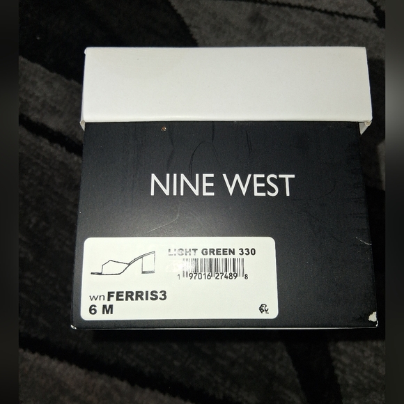 NIB Nine West Ferris Light Green Size 6 Block Heel Sandals! - Picture 15 of 15